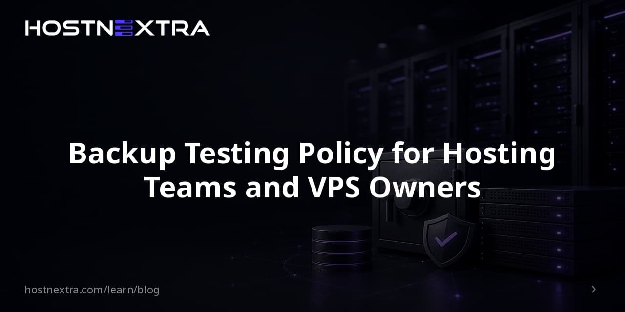 Backup Testing Policy for Hosting Teams and VPS Owners