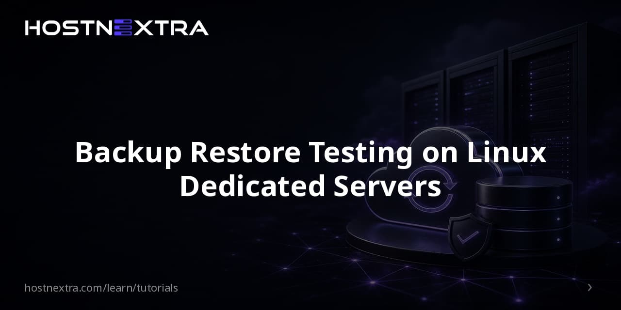 Backup Restore Testing on Linux Dedicated Servers